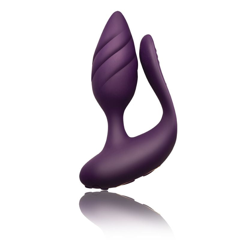 Rocks Off Cocktail Dual Stimulator Couples Vibrator Burgundy