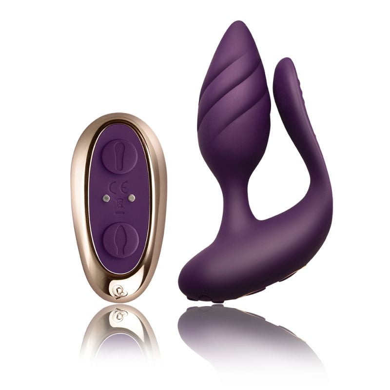 Rocks Off Cocktail Dual Stimulator Couples Vibrator Burgundy