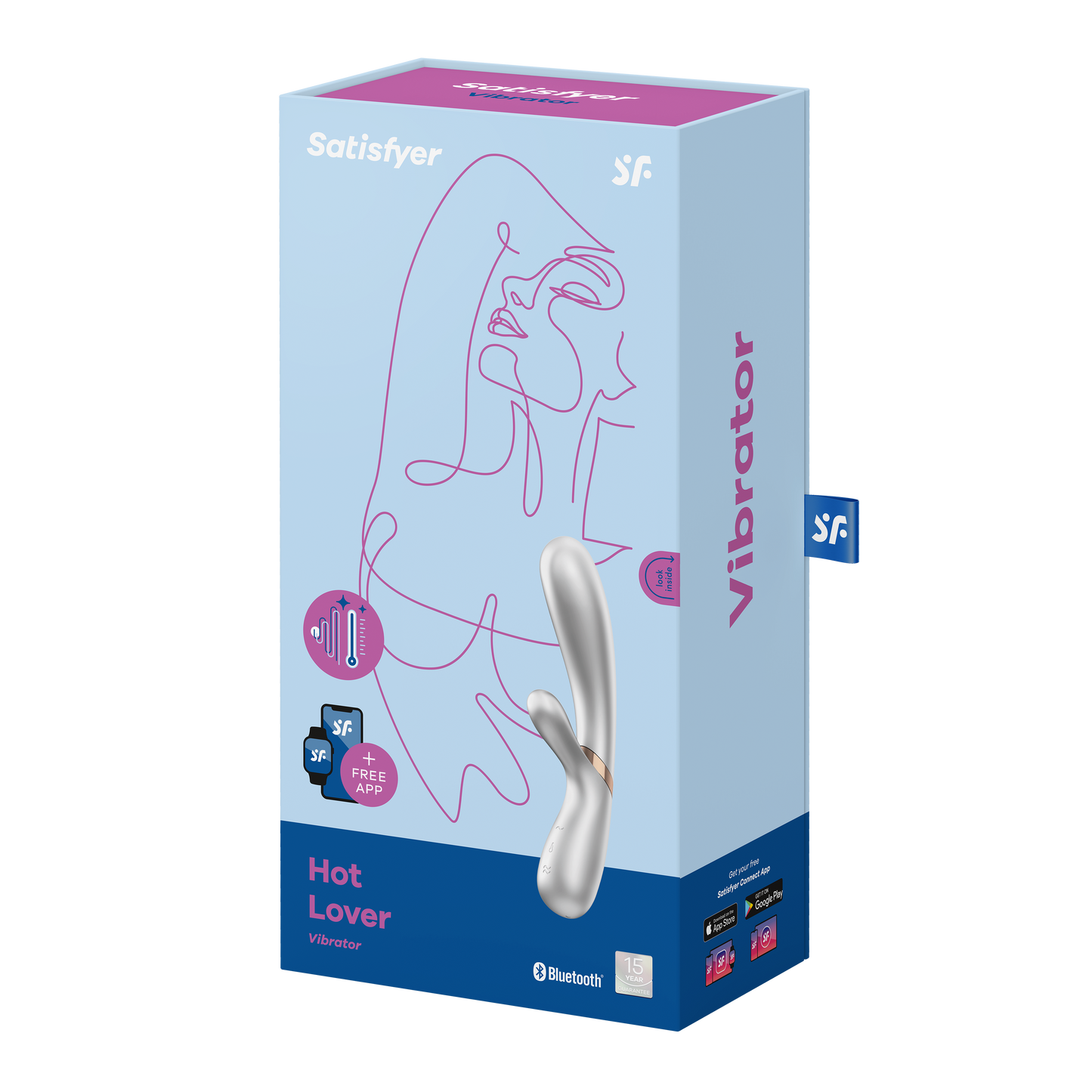 Satisfyer Hot Lover Heating Rabbit Vibrator Silver