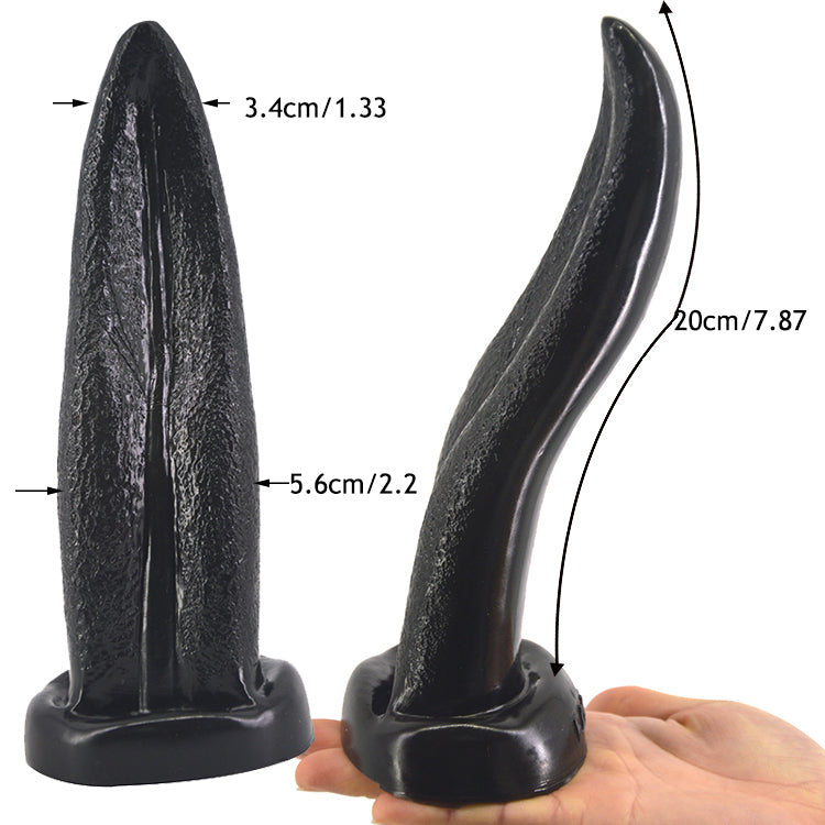 FAAK Tongue Shape Anal Plug Black