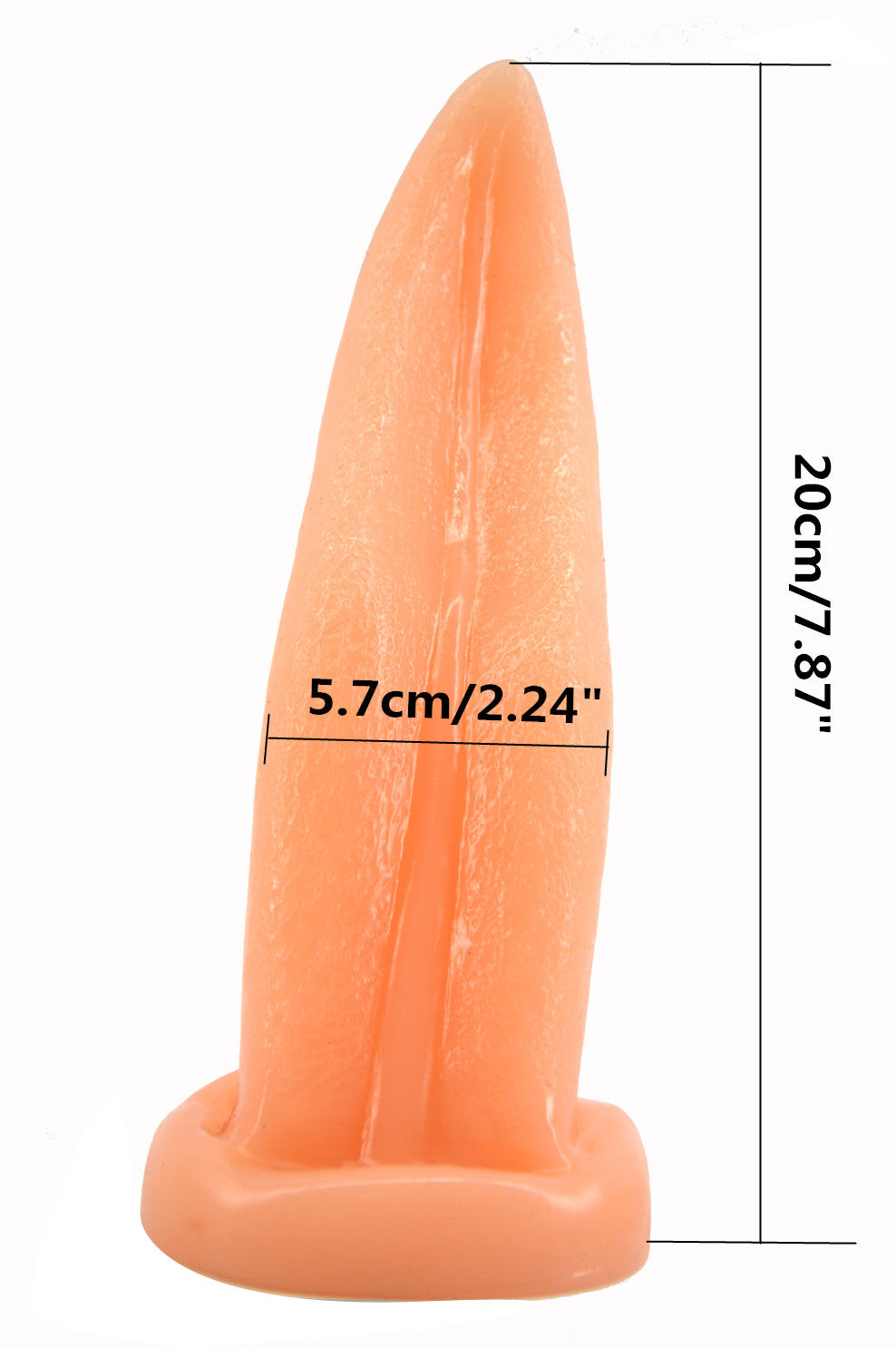 FAAK Tongue Shape Anal Plug Flesh