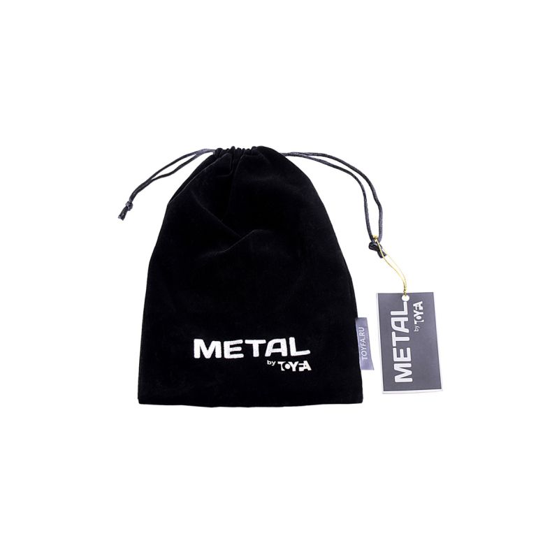 Metal | Silver Metal Anal Plug Small w Black Tail