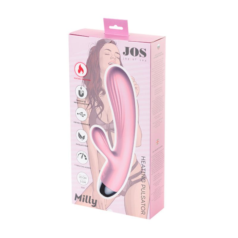 JOS Milly Heating Rabbit Vibrator Pulsator Pink