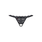 Obsessive Lingerie Crotchless Lace Thong 831 Black Size S/M or L/XL