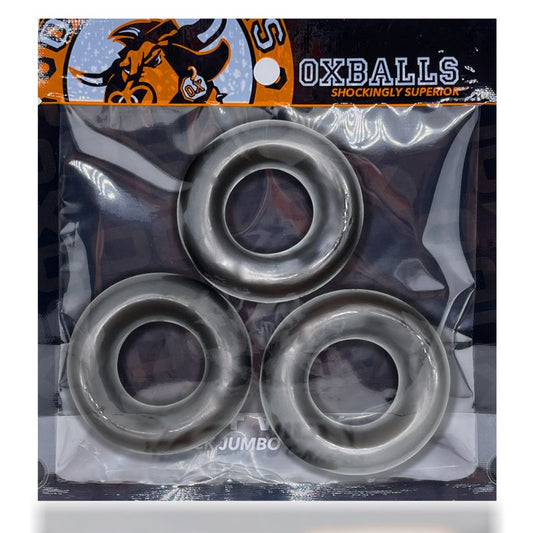 OxBalls Fat Willy 3 Pc Jumbo Cock Rings Black