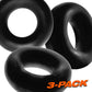 OxBalls Fat Willy 3 Pc Jumbo Cock Rings Black