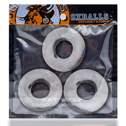 OxBalls Fat Willy 3 Pc Jumbo Cock Rings Clear