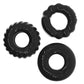 OxBalls Bonemaker 3 Pc Cockring Cock Ring Set Black