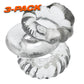 OxBalls Bonemaker 3 Pc Cockring Cock Ring Set Clear