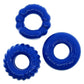 OxBalls Bonemaker 3 Pc Cockring Cock Ring Set Pool Blue