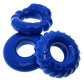 OxBalls Bonemaker 3 Pc Cockring Cock Ring Set Pool Blue