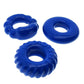 OxBalls Bonemaker 3 Pc Cockring Cock Ring Set Pool Blue