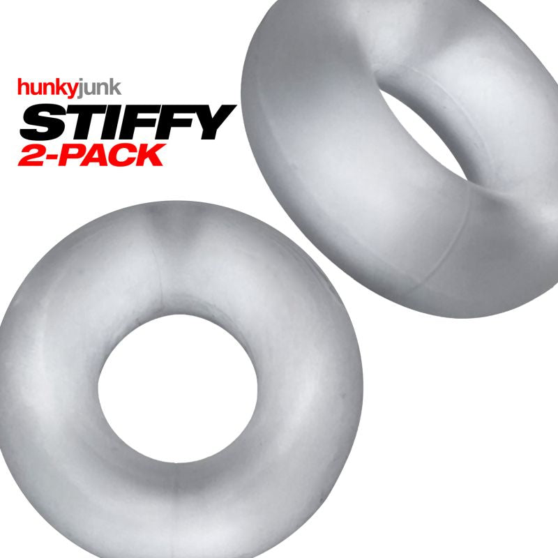 HunkyJunk Stiffy 2 Pc Bulge Cockrings Ice Clear Ice