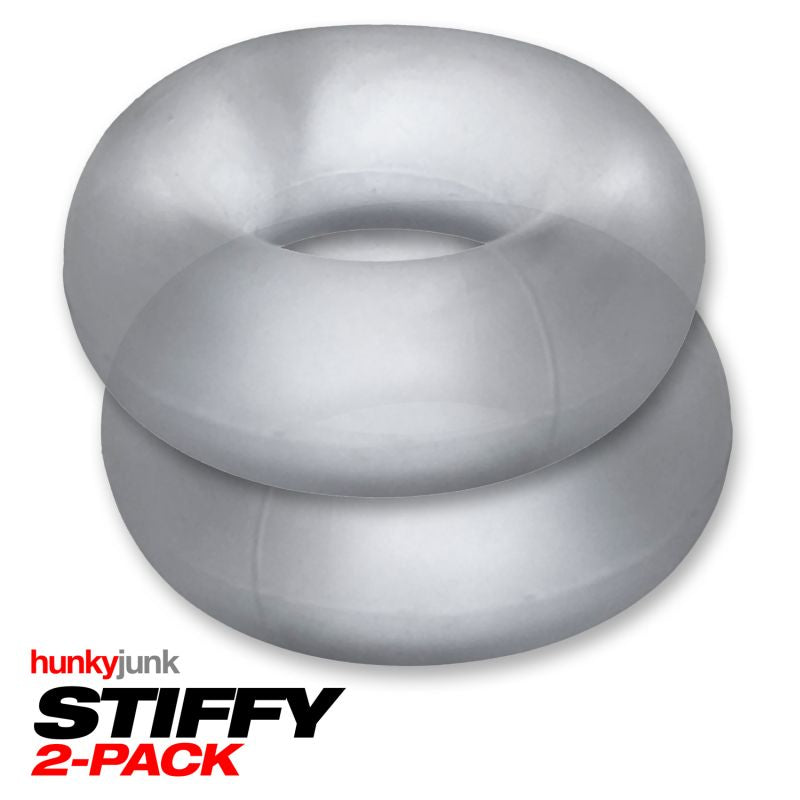 HunkyJunk Stiffy 2 Pc Bulge Cockrings Ice Clear Ice