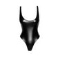 Noir Power Wetlook Bodysuit w High Cut Leg Size S, M or L