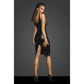 Noir Power Wetlook Midi Dress with Front Zipper Size S, M or L