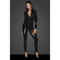 Noir Long Button Up PVC Overall Size S, M or L