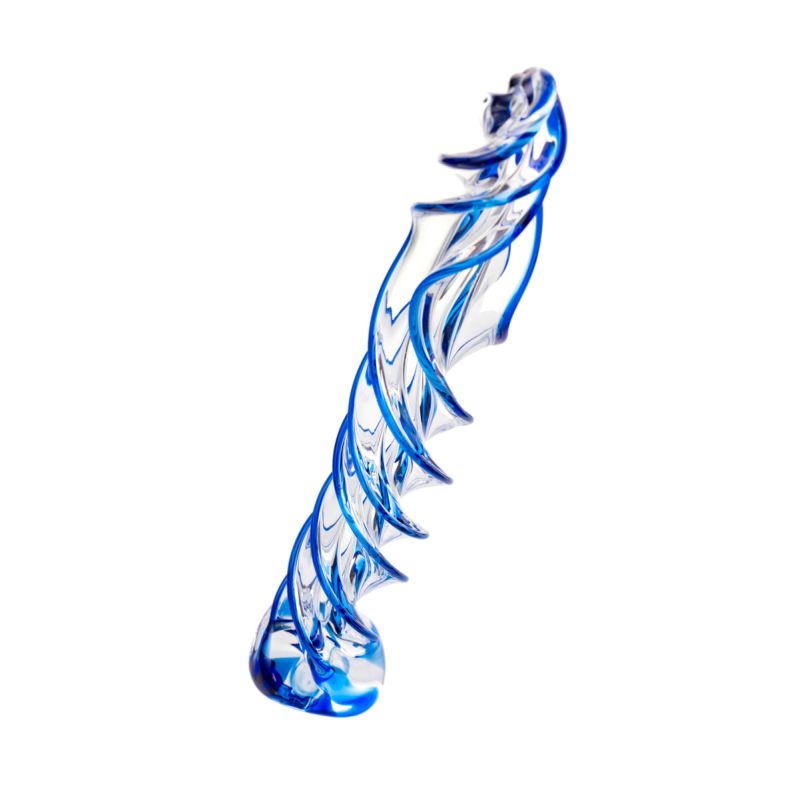 Sexus Glass Sexus Glass Dildo Blue Helix 18.7cm