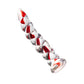 Sexus Glass Dildo Red Ribbed 18.2cm