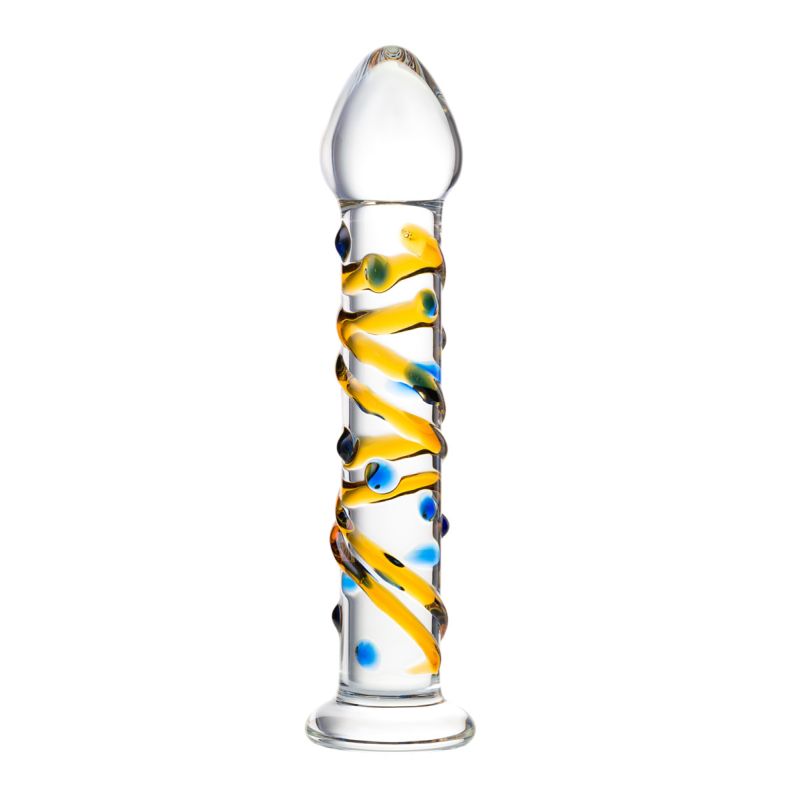 Sexus Glass Dildo Yellow 17.2cm