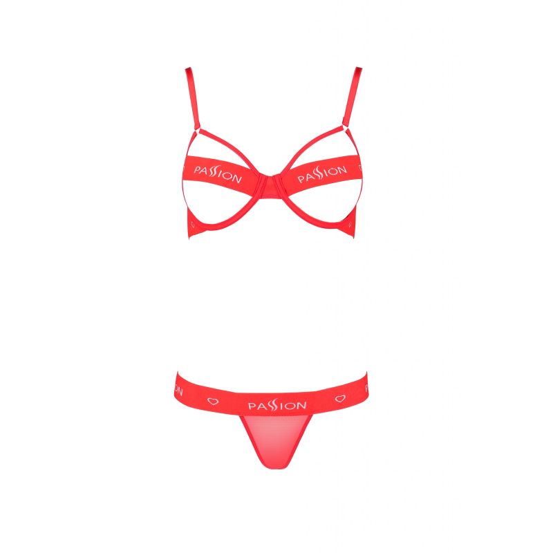 Passion Lingerie Kyouka 2 Piece Set Red Size S/M or L/XL