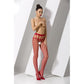 Passion Lingerie Suspender Thigh High S021 Red Size OS