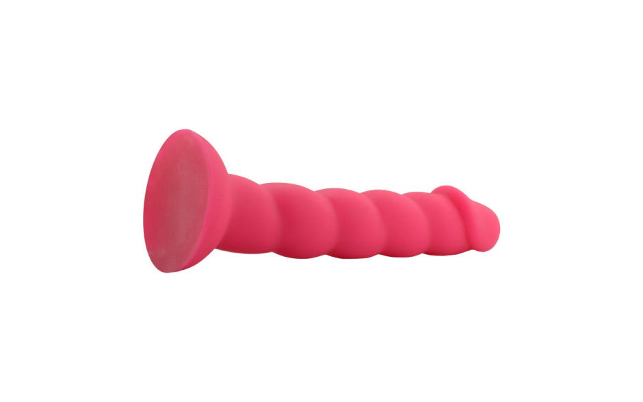 X-MEN Spiral Cock Dildo Dong w Suction Pink