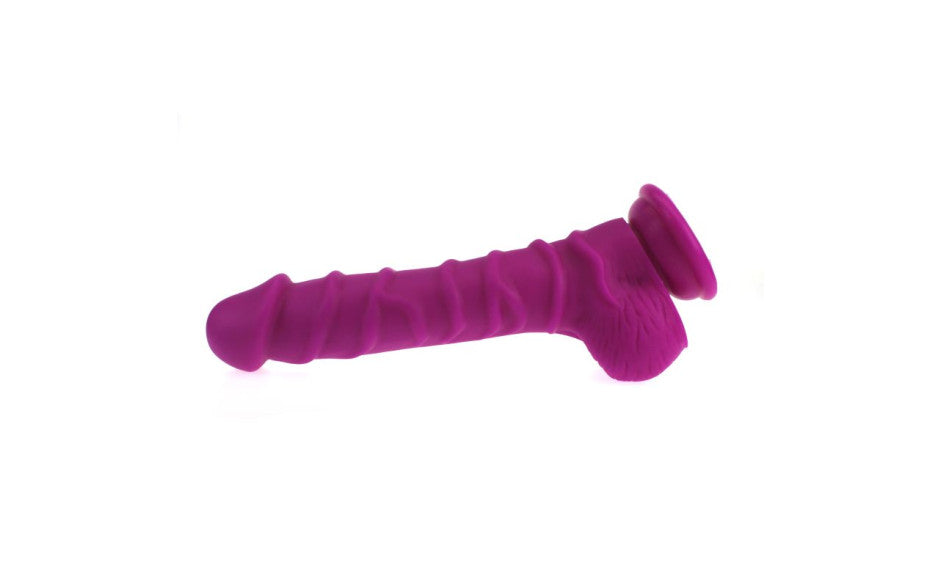 X-MEN Realistic Dildo Ridged Shaft w Balls Pink