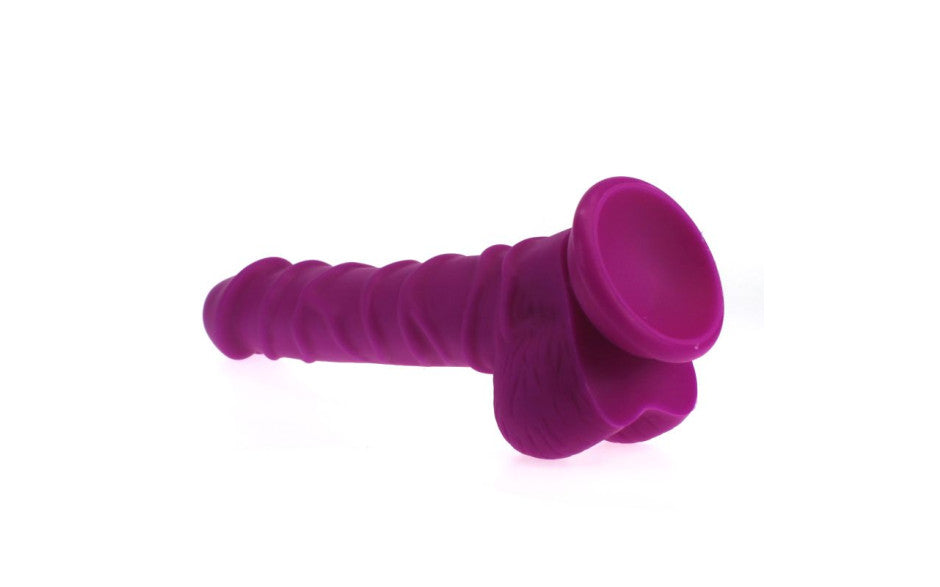 X-MEN Realistic Dildo Ridged Shaft w Balls Pink