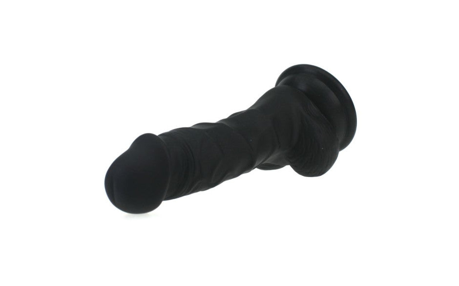 X-MEN Realistic Dildo Veined Shaft w Balls Black