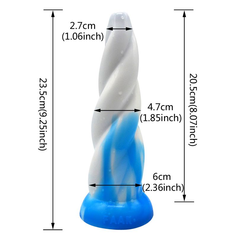 FAAK Swirl Dildo Blue/White