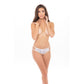 Rene Rofe Lie to Me Crotchless Panty White Size S/M or M/L