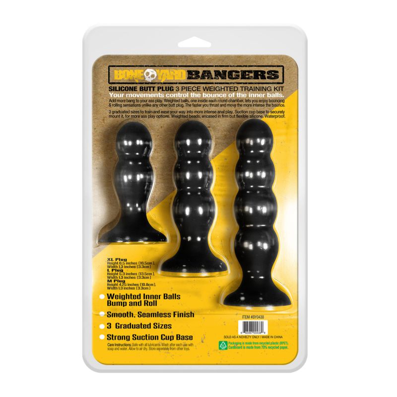 Boneyard Bangers Silicone Ass Training Kit 3 Pc