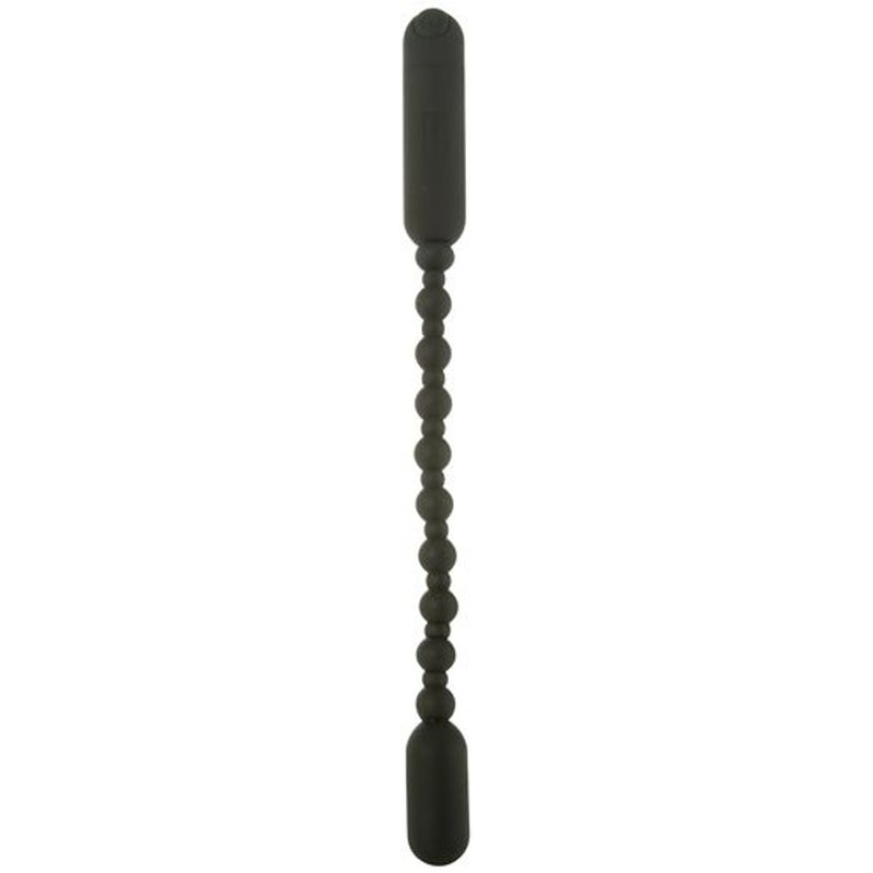 PowerBullet Rechargeable Anal Vibrating Booty Beads Black