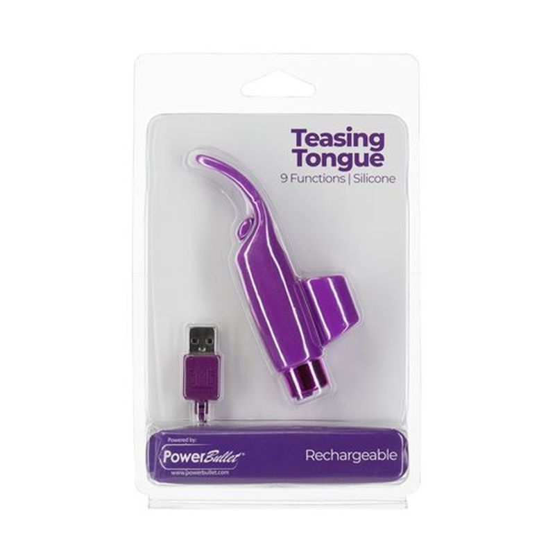 PowerBullet Power Bullet Teasing Tongue w Rechargeable Bullet Purple