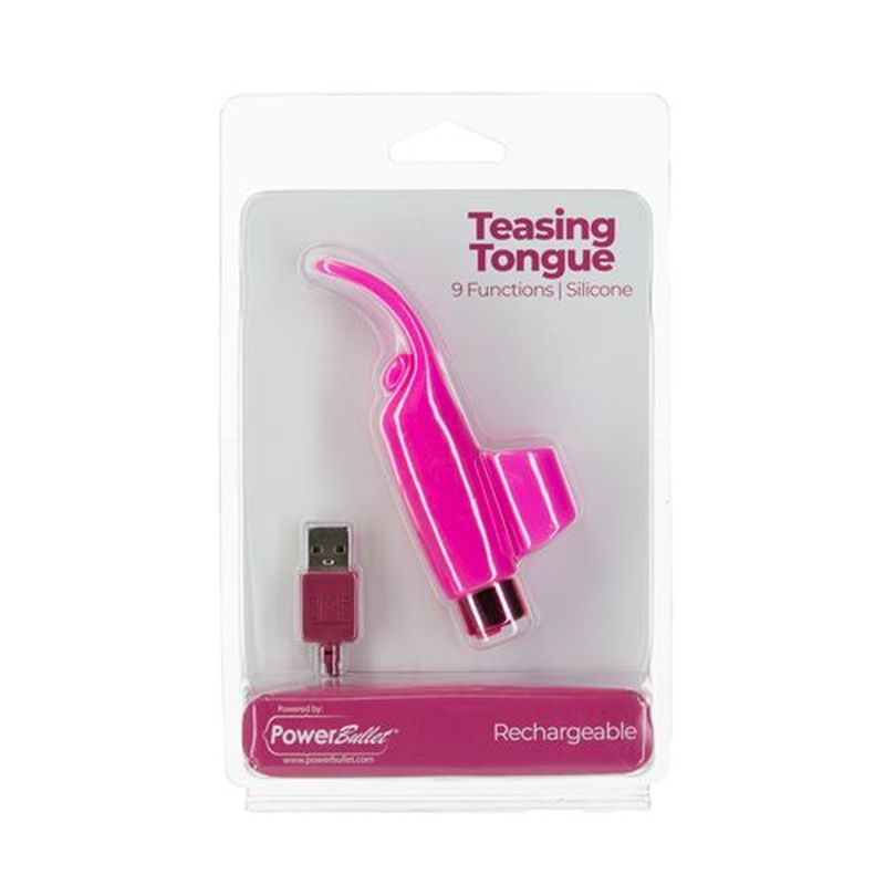 PowerBullet Power Bullet Teasing Tongue w Rechargeable Bullet Pink