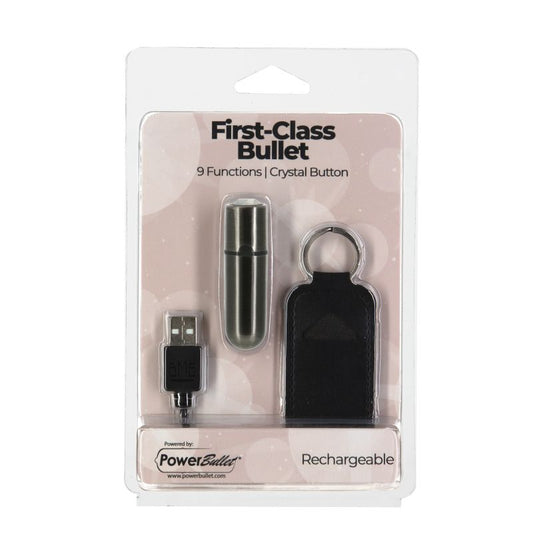 PowerBullet Power Bullet First Class Rechargeable Bulllet w Crystal Gun Metal