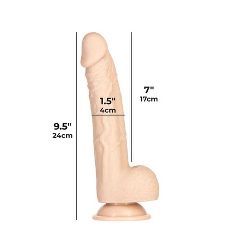 Addiction | Tristan 9" Dildo Dong Beige with bonus PowerBullet