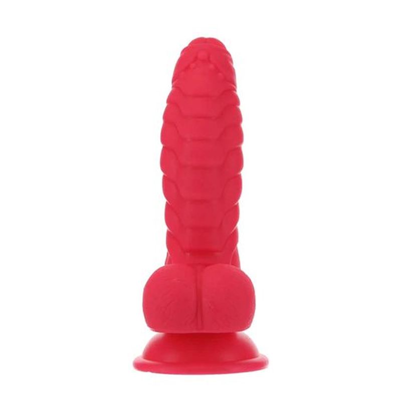 Addiction | Tom 7" Ribbed Dildo Dong Hot Pink with bonus PowerBullet