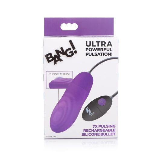 Bang! 7X Pulsing Rechargeable Bullet Purple