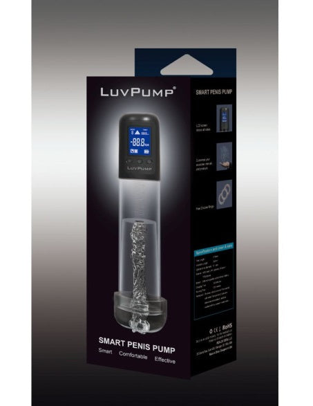 LuvPump Smart Rechargeable LCD Display Penis Pump w Sleeve and Donut