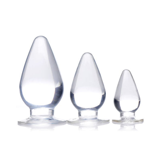 Master Series Triple Cones 3 Pc Anal Plug Set Clear