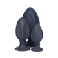 Master Series Triple Juicers Silicone Anal Plug Set Black