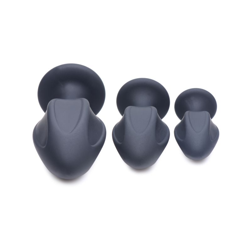 Master Series Triple Juicers Silicone Anal Plug Set Black