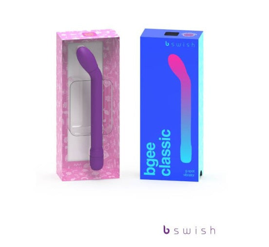 B Swish Bswish Bgee Classic Purple 7" Magic Wand G-Spot Vibrator