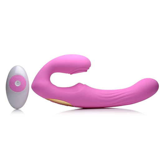 Strap U 15X U-Pulse Strapless Strap-On w Remote Pink