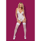 Obsessive Lingerie S800 Sheer Stockings White Size S/M or L/XL