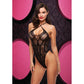 Lapdance Lingerie Criss Cross Lace Teddy Black One Size