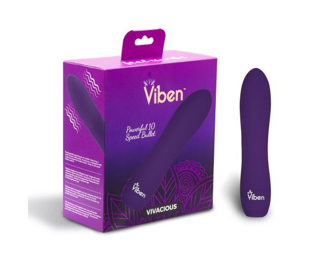 Viben Vivacious Rumble Motor Rechargeable Bullet Vibrator Violet