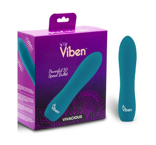 Viben Vivacious Rumble Motor Rechargeable Bullet Vibrator Ocean